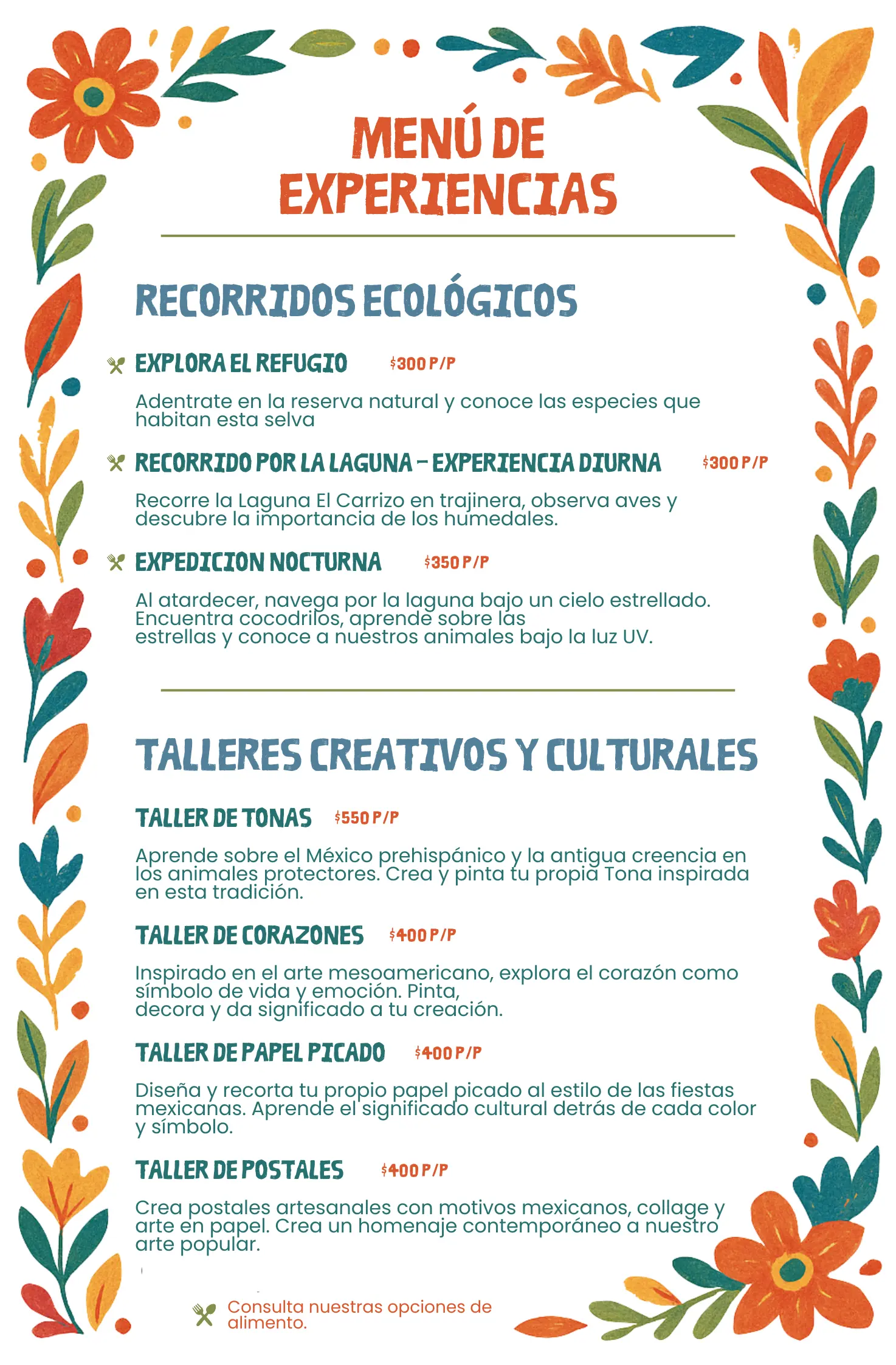 Actividades y Precios